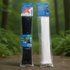 Abrazaderas para cables de 3,6x350 mm, 40 unidades, en blanco y negro, para gestión de cables - Product Image 3