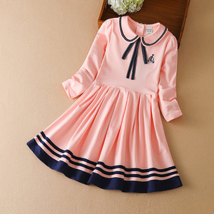 Vestidos Casuales de Primavera para Niñas, Vestidos para Niñas, Vestido Camisero con Cuello Camisero y Pliegues para Bebés, de 6 a 14 Años - Product Image 4