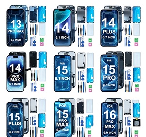 หน้าจอ OLED แบบพกพาในตัวสำหรับ <span class=keywords><strong>iPhone</strong></span> 13 14 15 16 17 <span class=keywords><strong>Pro</strong></span> Max Plus 16E 17E - ติดตั้งง่ายและดิจิไทเซอร์ความสว่างสูง - Product Image 1