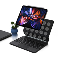 Clavier Magique Ultra Fin pour iPad 10,9 Pouces, Housse Magnétique Flottante Sans Fil avec Support et Langues Personnalisables (Espagnol, Portugais)