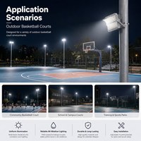 Luz LED Multipotencia para Cancha de Baloncesto, Iluminación para Estadios Deportivos al Aire Libre