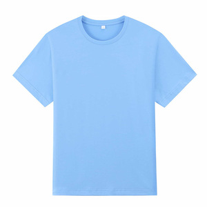Camiseta de Manga Corta con Cuello Redondo, Color Sólido, 100% Algodón, Unisex, Ropa de Trabajo, Uniformes, Impresión de Logotipo Personalizado - Product Image 5