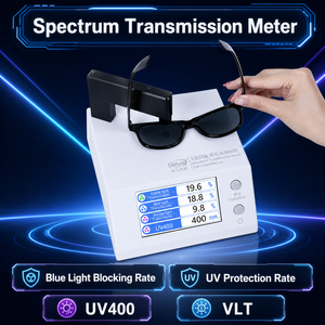 เครื่องทดสอบการส่งผ่านแสงของเลนส์ LS108 UV400 สำหรับแว่นกันแดด วัดการส่งผ่านแสงยูวี 395 นาโนเมตร แสงสีฟ้า 430 นาโนเมตร และแสงที่มองเห็นได้ - Product Image 2