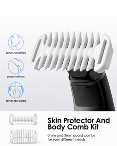 <span class=keywords><strong>Cuchilla</strong></span> de Repuesto de Acero Inoxidable Compatible con <span class=keywords><strong>Oneblade</strong></span> QP2630/QP2520/QP2530, con Protectores y Peine de 3mm - Product Image 4