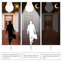 Bombilla inteligente de luz LED con sensor de movimiento humano para pasillo delantero, 5W, 7W, 9W, 12W, E27/B22, ahorro de energía