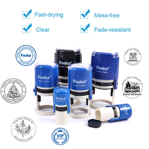 <span class=keywords><strong>Sello</strong></span> de Goma Automático Autotintable Redondo <span class=keywords><strong>Personalizado</strong></span> Foska de Venta Caliente en Varios Tamaños y Estilo Moderno para Oficina - Product Image 5