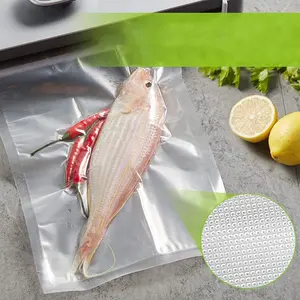 Sous Vide Bevroren Garnalen Kip Custom Gedrukt Opslag Transparante Verpakking Plastic Voedsel Vacuum Sealer Bag