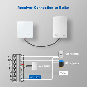 Chaudière à <span class=keywords><strong>gaz</strong></span> à commande à distance, chauffage programmable, thermostat d'ambiance <span class=keywords><strong>sans</strong></span> <span class=keywords><strong>fil</strong></span> RF - Product Image 6