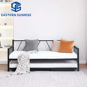 <span class=keywords><strong>Lit</strong></span> double de qualité supérieure au design élégant, style moderne, <span class=keywords><strong>lit</strong></span> <span class=keywords><strong>gigogne</strong></span> bas avec cadre robuste de couleur noire pour adultes et enfants - Product Image 3