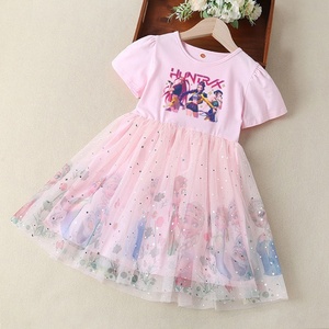 Vestito Estivo per Bambine con Design a Cartone Animato all'Uncinetto, Gonna a Palloncino in Cotone, Maniche Corte, 6 Anni, Nuovo Stile, Abbigliamento per Bambini - Product Image 4