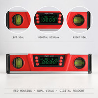 EOUTIL Niveau numérique à affichage LED 10 pouces, magnétique, avec deux bulles, jauge d'angle, ABS+Aluminium, plage de mesure 0-360°, 0.1 DL135