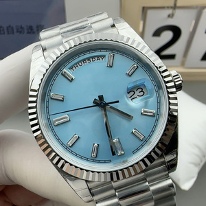 Reloj de Pulsera de Lujo para Hombre, 40 mm, Esfera Azul, Estilo Clásico, Visualización de Fecha y Día de la Semana, Movimiento Mecánico 3255, Venta Especial, Pieza Fabricada en China - Product Image 3