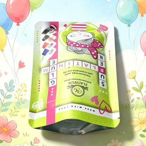 Bolsa de embalaje minorista para muestras de maquillaje con logotipo personalizado, sellada por tres lados, con cierre hermético, para almacenamiento de cosméticos y productos de belleza. - Product Image 2