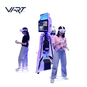 Guangdong Vr ekipmanları silah sanal oyun makinesi ucuz bir Vr stimülatörü Vart 9D makinesi dik Vr oyun Kiosk