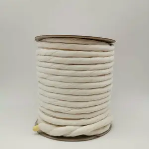 Cordón de macramé de algodón de alta calidad, cuerda de color natural suave de 12mm, 8mm y 6mm para artesanía grande, bricolaje, decoración del hogar