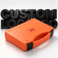 U-101 Estuche de exhibición de muestras de plástico rígido moldeado por inyección de material PP negro de tamaño pequeño de 9 pulgadas con espuma a prueba de golpes personalizada para transporte