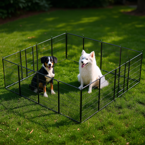 Corral portátil para mascotas de exterior, 40 pulgadas de altura, 16 paneles, valla para perros, corral de ejercicio para perros grandes, medianos y pequeños, material de fibra de vidrio - Product Image 2