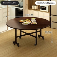 Table à manger pliante au design moderne, en aluminium, portable, grand panneau style bois, pour usage domestique, chambres à louer et usage familial