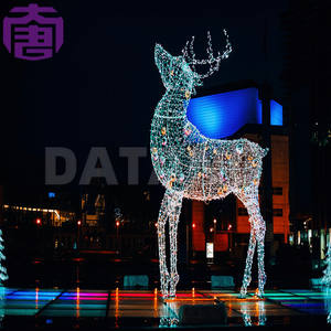Luces navideñas con diseño de ciervo LED, adecuadas para centros comerciales y decoración festiva, luces temáticas para jardín, parque y exteriores. - Product Image 2
