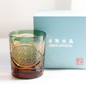 Verre à whisky en cristal coloré, sculpté à la main, motif unique, style bohème, verre à boire pour le bandy - Product Image 5