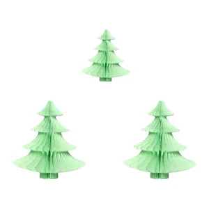 Großhandel Papier Weihnachten wabenförmige hängende Ornamente für Luxus Haus Party-Dekorationen in Feiertagen Fenster-Vorführungen Versorgung