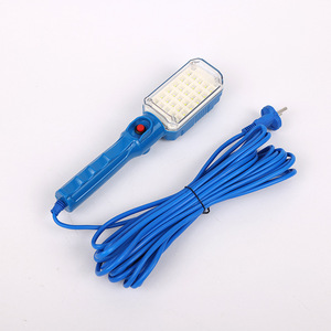 Lampe de travail LED portable 220V avec crochet et aimant pour atelier, réparation, éclairage d'urgence, cordon bleu - Product Image 1