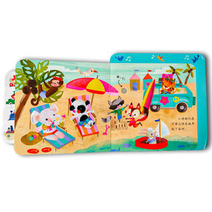 Libro personalizzato interattivo sensoriale educativo suono libro <span class=keywords><strong>per</strong></span> bambini con copertina rigida divertente fatti di stampa Offset su cartone artistico - Product Image 4