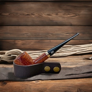 Support de présentation pour pipe en cuir vintage personnalisé BOSHIHO, durable et portable, pour cigares, accessoires de cigares, rangement - Product Image 3