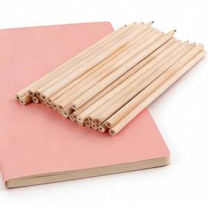 Lápices hexagonales de madera de tilo amarillos con logotipo personalizado al por mayor, con goma de borrar, artículos de papelería de colores para escribir y dibujar, para regalos promocionales - Product Image 1