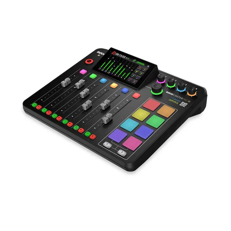 Rode Caster Pro II konsol suara, Mixer Profesional Multi saluran, kartu suara eksternal, rekaman lagu K Live, konsol suara Mixer