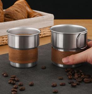 Tasse à café portable pliable en acier inoxydable 304, isolée, anti-brûlure, avec sangle, pour le camping en extérieur - Product Image 5