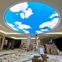 Film de plafond extensible doux au design ciel bleu premium, taille et motif personnalisables pour la décoration intérieure haut de gamme