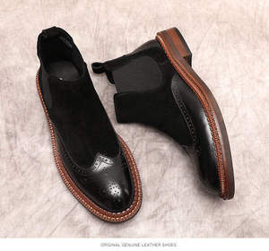 2026 Best-selling High-end Men's <b>Leather</b> Shoes Ankle <b>Boots</b> for Business Formal Wear <b>Work</b> chukka <b>boots</b> - Product Image 4