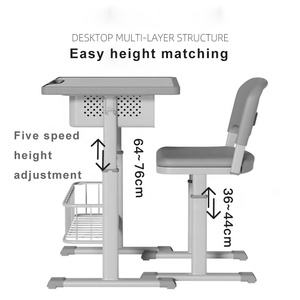 Üniversite veya Okul Kullanımı İçin Yüksekliği Ayarlanabilir Modern Ahşap Öğrenci Sıra ve Sandalye Takımı - Product Image 6