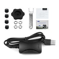 Système d'alarme de surveillance de la pression des pneus Android USB TPMS externe 4 capteurs avec écran LCD haute qualité pour échange libre des pneus