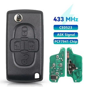 Étui de remplacement pour <span class=keywords><strong>clé</strong></span> de voiture à télécommande 4 boutons pour <span class=keywords><strong>Peugeot</strong></span> 807 <span class=keywords><strong>1007</strong></span> Citroën C8 CE0523, coque de <span class=keywords><strong>clé</strong></span> pliable à clapet - Product Image 2