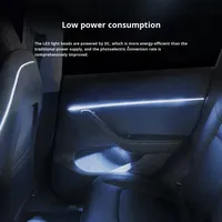 Modification de l'éclairage ambiant gravé au laser pour Tesla Model 3/Y, 128 couleurs, éclairage d'ambiance, modification intérieure