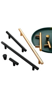 Matte Black Stainless Steel Cabinet Door Handles & Drawer Pulls Furniture <b>Knobs</b> Screws <b>for</b> Wardrobe <b>Dresser</b> Kitchen Hardware - Product Image 4