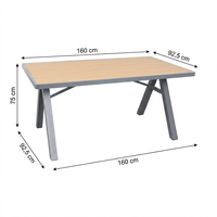 Moderno Juego de Comedor de Aluminio para 6 Personas, Sillas Reclinables Ajustables y Cómodas, Mesa de Patio Ligera para Jardín o Patio