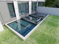 Tragaluces automáticos Techo retráctil de doble vidrio Ventanas Traducción plegable inteligente Techo solar