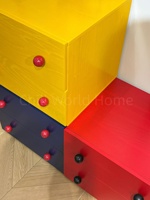 Commode modulaire en bois multicolore, meuble de rangement librement combinable, commode en bois assemblable pour la maison et la chambre d'enfant