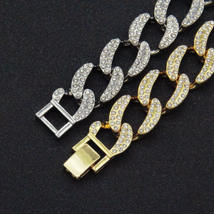 Personalized Full <b>Cuban</b> <b>Chain</b> Bracelet, Cool Exaggerated Fashion Bracelet Bracelet for Men and Women Tanjing - Product Image 4