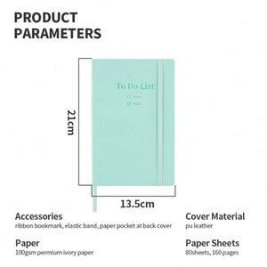 Customized logo A5 B6 PU Leather Hard Cover Journal <b>Notebook</b> Address Book Password Book to Do List - Product Image 3