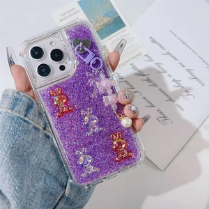 Funda de teléfono con purpurina epoxi y soporte para <span class=keywords><strong>HONOR</strong></span> X8C 400 lite <span class=keywords><strong>Magic</strong></span> 6 5G X7C 4G 300 5G - <span class=keywords><strong>Precio</strong></span> al por mayor - Product Image 4