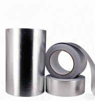 Ruban adhésif en fibre de verre acrylique imperméable, ignifuge et isolant thermique avec feuille d'aluminium