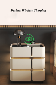 Table de chevet intelligente <span class=keywords><strong>Vasagle</strong></span> avec lumières LED, 3 tiroirs, table d'appoint, tables de nuit - Product Image 5