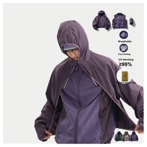 Custom Logo Two-in-One Multi-Functional Cycling Jacket Loose <b>Sunscreen</b> Clothing for Outdoor Spring Zip for Couples - Product Image 1