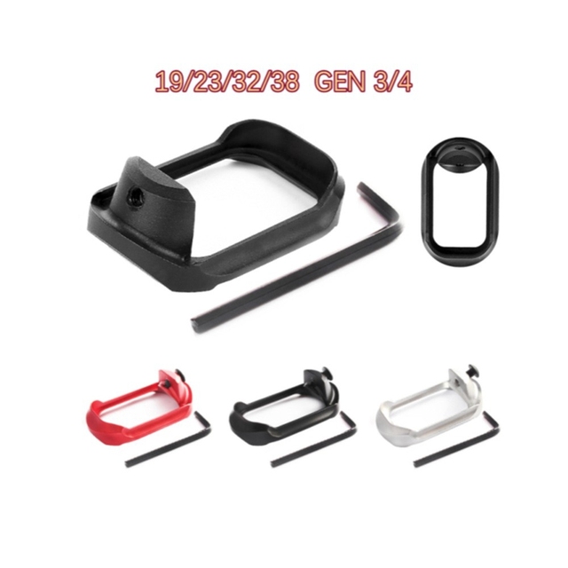 Aluminum Alloy Magwell Grip Base Adapter G19/23/32/38 Gen3/4 Fit Flared Design Enhanced Reload Sport Accessory