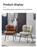 Chaise de salle à manger moderne minimaliste en acier avec accoudoirs et dossier pour salon de beauté, hôtel, restaurant