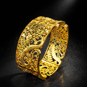 Buy City Girl 24Ct Gold Plated <b>Screw</b> Kada Fashion Accessories Premium Designer <b>Copper</b> Bracelet for Women - Product Image 3